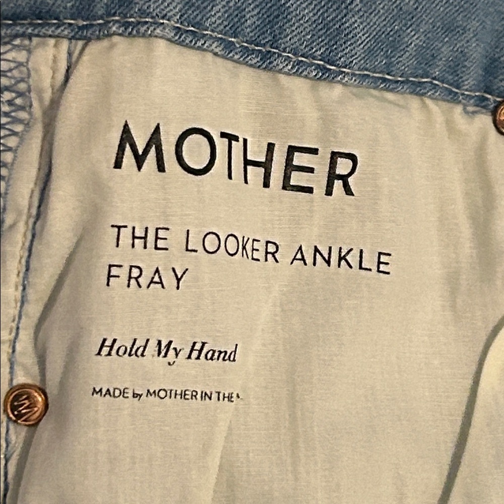 MOTHER The Looker Ankle Fray “hold my hand” size 29 - Picture 9 of 16